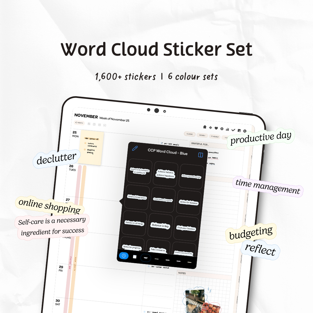 Word Cloud Sticker Set