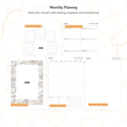 2024-25 Mid-Year Digital Planner - Portrait, Monday Start