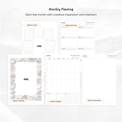 2024-25 Mid-Year Digital Planner - Portrait, Monday Start