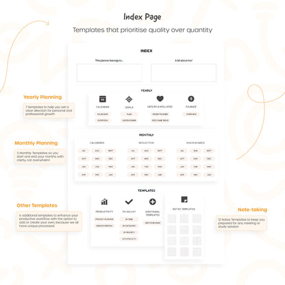 2024-25 Mid-Year Digital Planner - Portrait, Monday Start