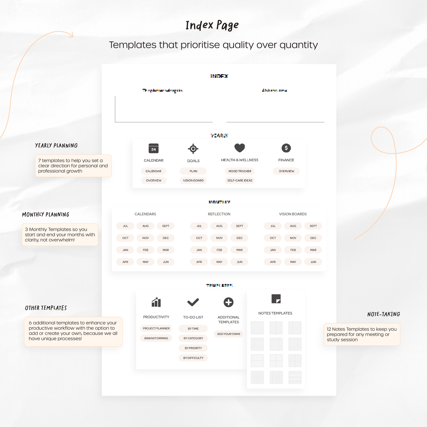 2024-25 Mid-Year Digital Planner - Portrait, Monday Start