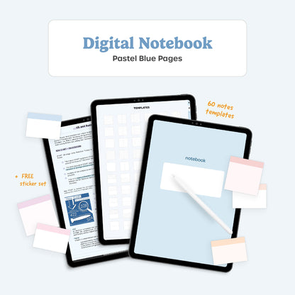 Digital Notebook - Pastel Blue