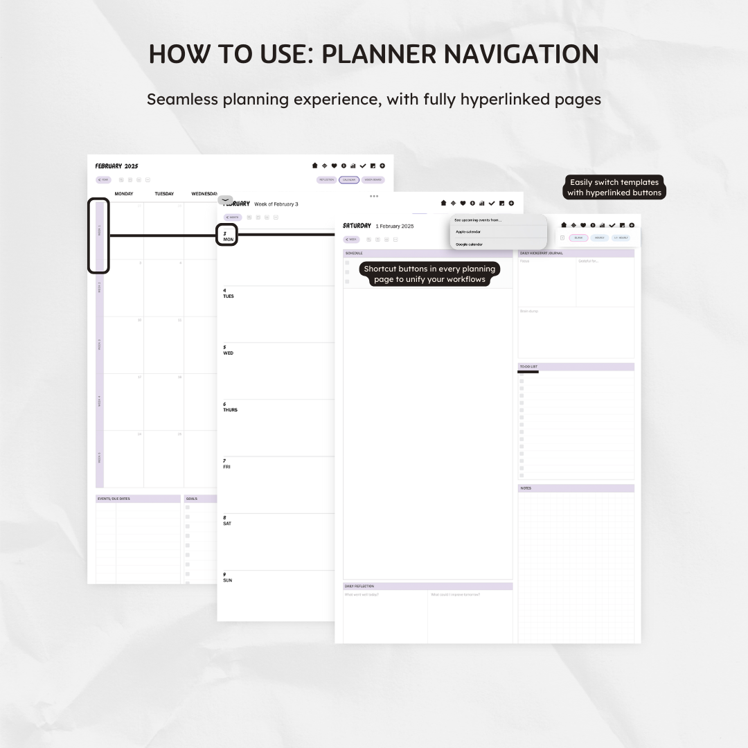 Q1 2025 Digital Planner - Pixel Perfect Plans Edition