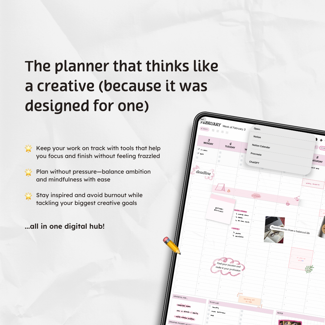 Q1 2025 Digital Planner - Present & Productive Edition