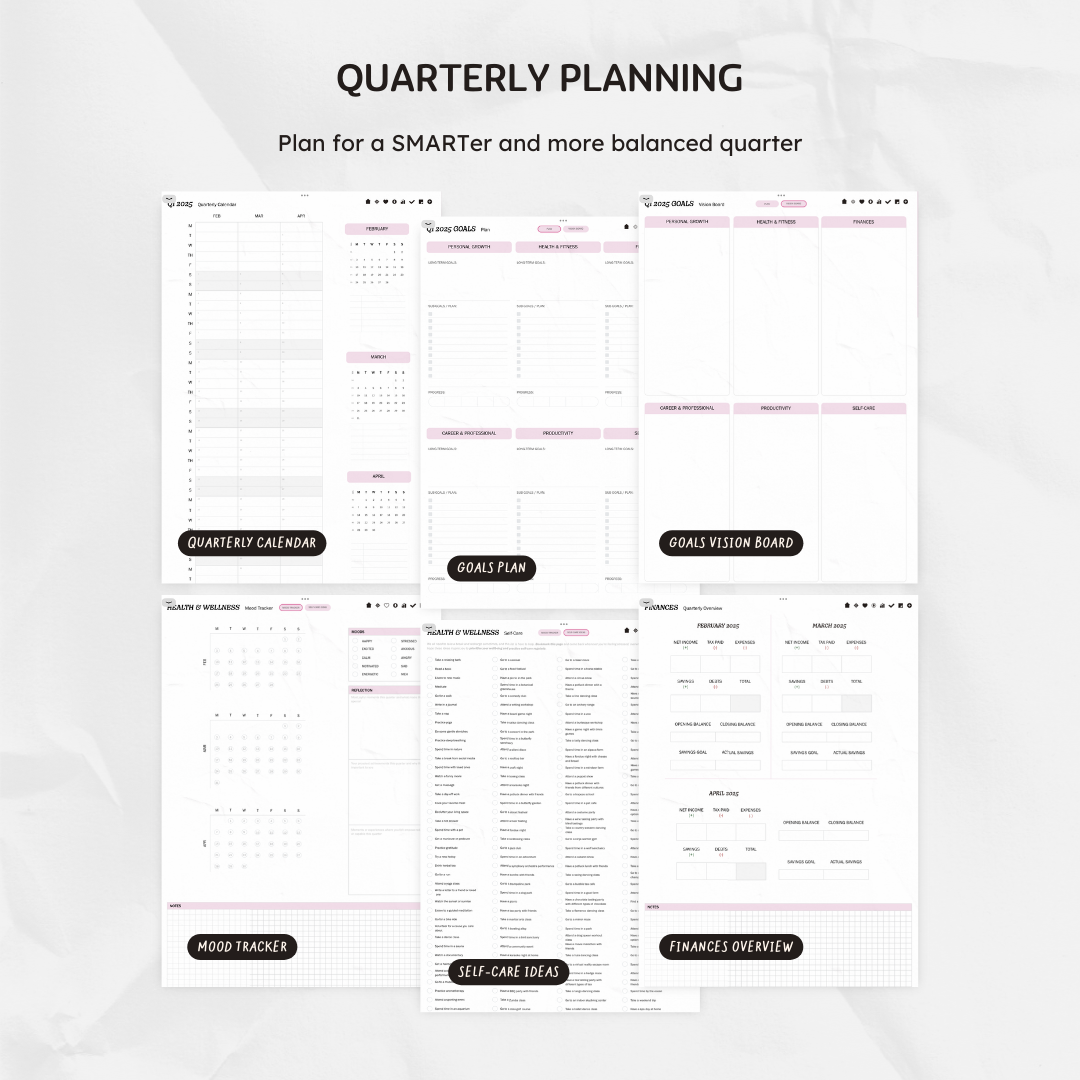 Q1 2025 Digital Planner - Present & Productive Edition