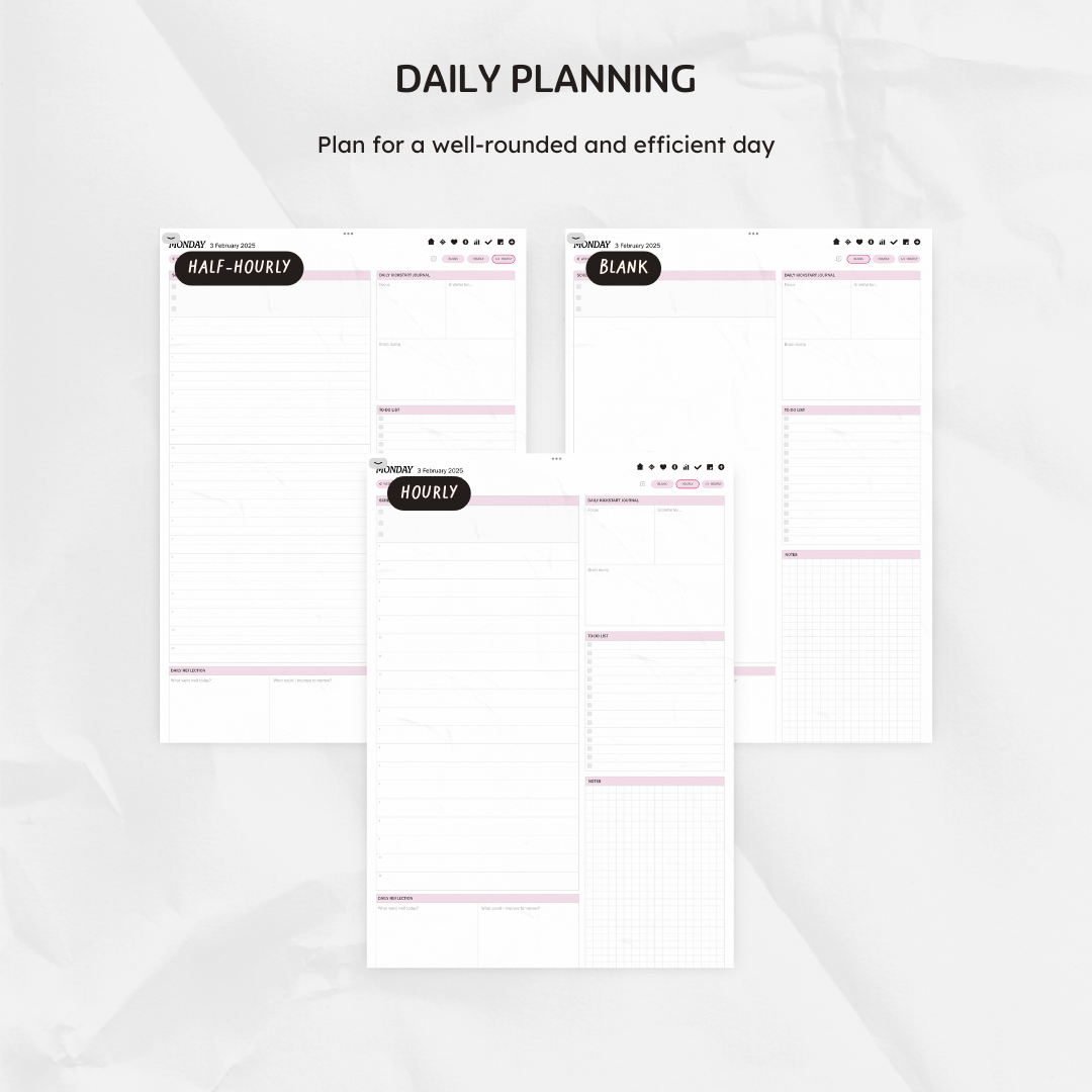 Q1 2025 Digital Planner - Present & Productive Edition