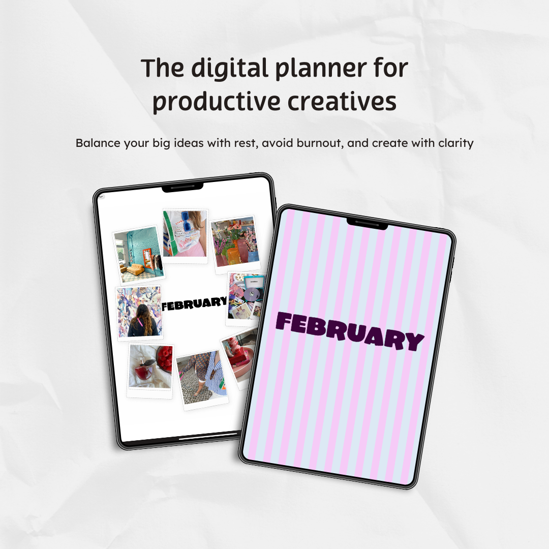 Q1 2025 Digital Planner - Dreamin In Stripes Edition