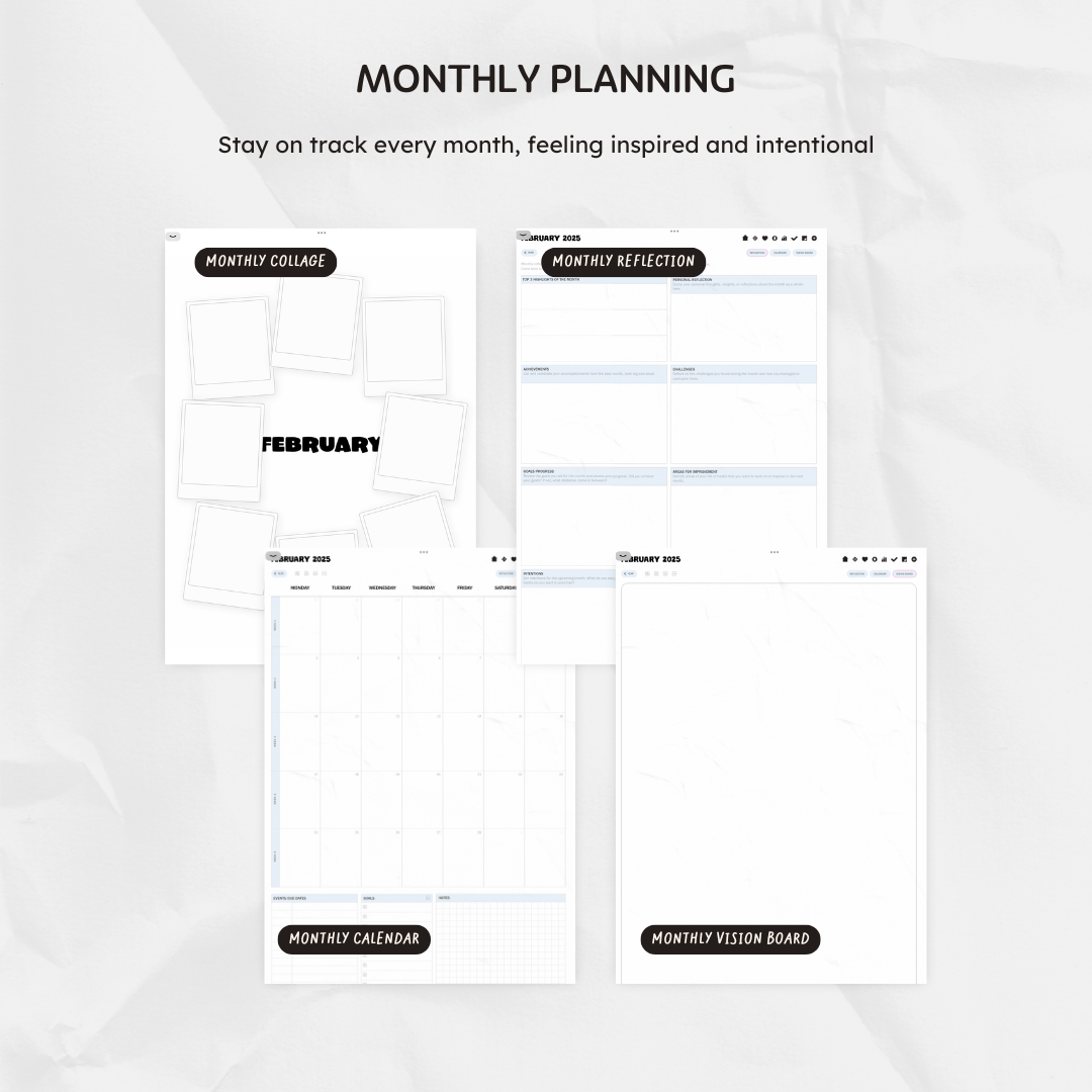 🔒 Q1 2025 Digital Planner - Dreamin In Stripes Edition [EARLY ACCESS]