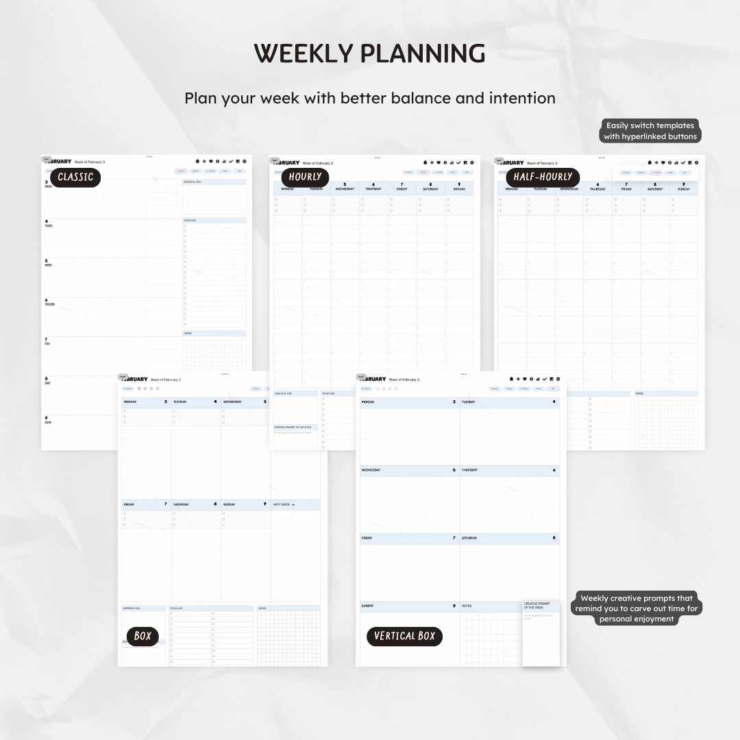 🔒 Q1 2025 Digital Planner - Dreamin In Stripes Edition [EARLY ACCESS]