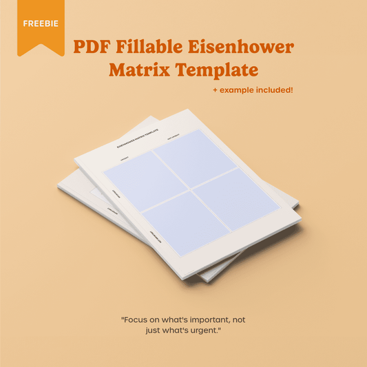 FREE PDF Fillable Eisenhower Matrix Template